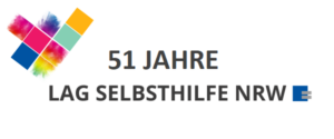 Logo der LAG Selbsthilfe NRW mit dem Schriftzug "51 Jahre"