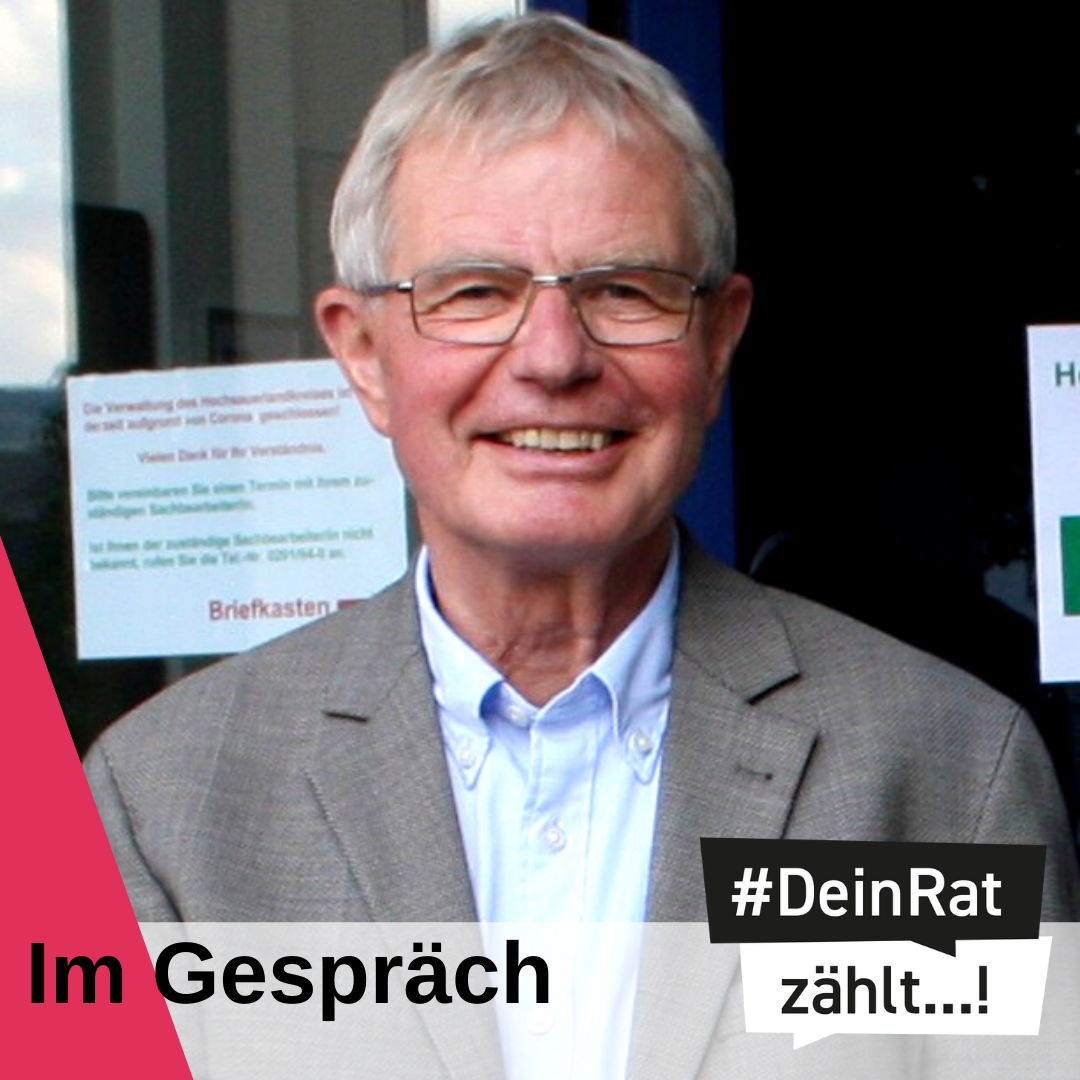 Foto von Ferdi Lenze. Es steht geschrieben: Im Gespräch. Logo von DeinRatzählt.