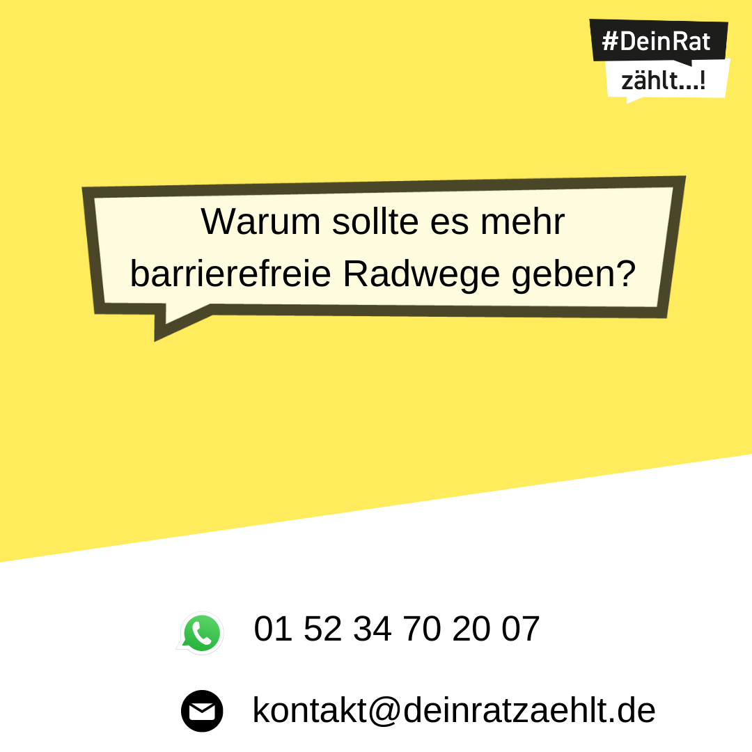 Es steht geschrieben: Warum sollte es mehr barrierefreie Radwege geben?