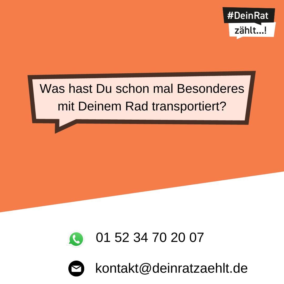 Es steht geschrieben: Was hast Du schon mal Besonderes mit Deinem Rad transportiert?